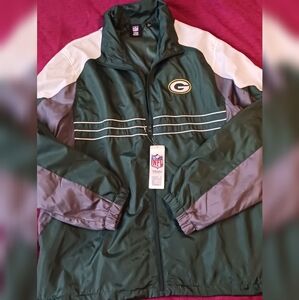 Reebok NFL Team Apparel Greenbay Packers Windbreaker Jacket